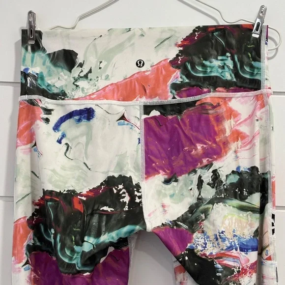 Lululemon high times pigment wave multi colour leggings size 10 - Picture 5 of 15